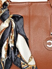 Carla Ferreri SS24 CF 1750 COGNAC кожаная сумка цена и информация | Женские сумки | pigu.lt