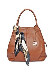 Carla Ferreri SS24 CF 1750 COGNAC кожаная сумка цена и информация | Женские сумки | pigu.lt