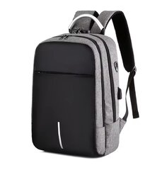 Водонепроницаемый рюкзак для ноутбука 15,6 дюймов, серый цена и информация | Рюкзаки, сумки, чехлы для компьютеров | pigu.lt