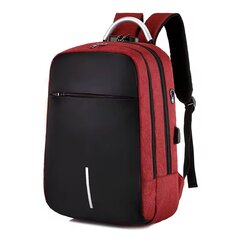 Водонепроницаемый рюкзак для ноутбука 15,6 дюймов, темно-красный цена и информация | Рюкзаки, сумки, чехлы для компьютеров | pigu.lt