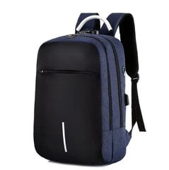 Водонепроницаемый рюкзак для ноутбука 15,6 дюймов, синий цена и информация | Рюкзаки, сумки, чехлы для компьютеров | pigu.lt