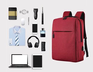 Городской рюкзак для ноутбука, красный цена и информация | Рюкзаки, сумки, чехлы для компьютеров | pigu.lt