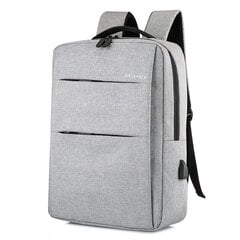 Рюкзак для ноутбука 15,6 дюймов, серый цена и информация | Рюкзаки, сумки, чехлы для компьютеров | pigu.lt