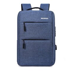 Рюкзак для ноутбука 15,6 дюймов, синий цена и информация | Рюкзаки, сумки, чехлы для компьютеров | pigu.lt