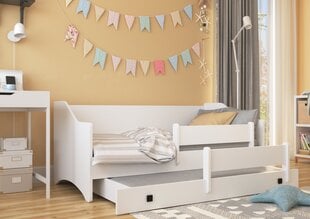 Prekė su pažeista pakuote. Vaikiška lova ADRK Furniture Naomi 2, 80x160 cm, balta/pilka kaina ir informacija | Baldai su pažeista pakuote | pigu.lt