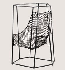 Krėslas Nuuk, 110x138xh192cm, juodas kaina ir informacija | Lauko kėdės, foteliai, pufai | pigu.lt
