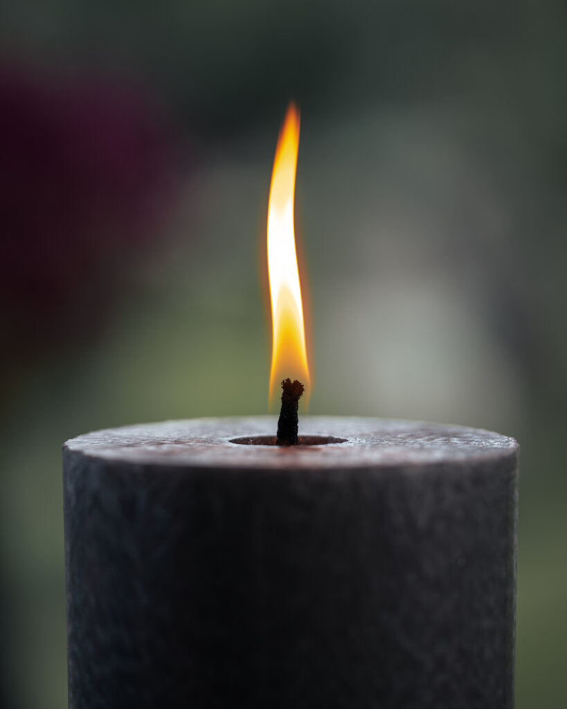 Flamores apvali žvakė Deep Ocean Grey žalsvai pilka (30cm x 9,5cm) kaina ir informacija | Žvakės, Žvakidės | pigu.lt
