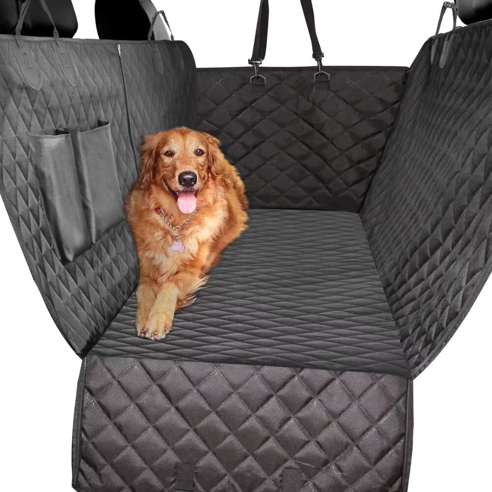 Apsauginis automobilio sėdynių užtiesalas šunims, vandeniui atsparus, 137x147cm, juodas цена и информация | Kelioniniai reikmenys | pigu.lt