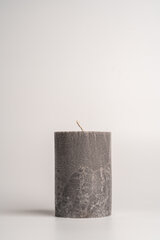 Flamores apvali žvakė Elegant Silver Grey sidabrinė pilka (14cm x 9,5cm) kaina ir informacija | Žvakės, Žvakidės | pigu.lt