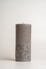 Flamores apvali žvakė Elegant Silver Grey sidabrinė pilka (22cm x 9,5cm) kaina ir informacija | Žvakės, Žvakidės | pigu.lt