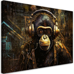 Paveikslas Šimpanzė su ausinėmis kaina ir informacija | Reprodukcijos, paveikslai | pigu.lt