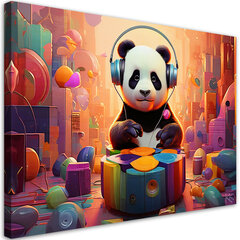 Paveikslas Panda su ausinėmis kaina ir informacija | Reprodukcijos, paveikslai | pigu.lt