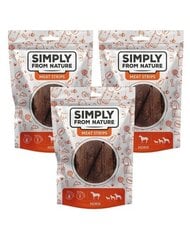 Simply From Nature Meat Strips su arkliena, 3x80 g цена и информация | Лакомства для собак | pigu.lt