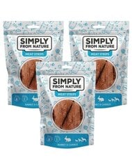 Simply From Nature Meat Strips su triušiena ir morkomis, 3x80 g цена и информация | Лакомства для собак | pigu.lt