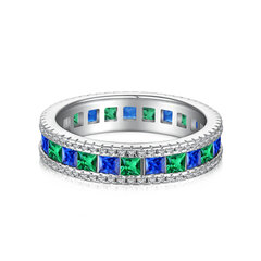 Серебряное кольцо с цирконами Brasco 59642 59642-16 цена и информация | Кольца | pigu.lt