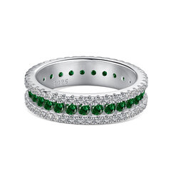 Серебряное кольцо с цирконами Brasco 59648 59648-17.5 цена и информация | Кольца | pigu.lt