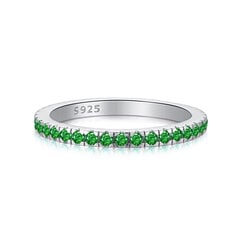 Серебряное кольцо с цирконами Brasco 59658 59658-19 цена и информация | Кольца | pigu.lt