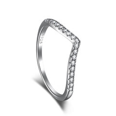 Серебряное кольцо с цирконами Brasco 59681 59681-17 цена и информация | Кольца | pigu.lt
