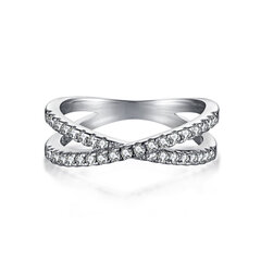 Серебряное кольцо с цирконами Brasco 59694 59694-17 цена и информация | Кольца | pigu.lt