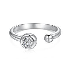 Серебряное кольцо с цирконом Brasco 59696 59696-18 цена и информация | Кольца | pigu.lt