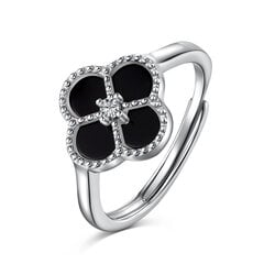 Sidabrinis žiedas su oniksu ir cirkoniu Brasco 59706 59706-18.5 kaina ir informacija | Žiedai | pigu.lt