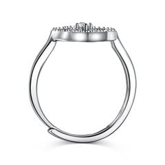 Sidabrinis žiedas su oniksu ir cirkoniu Brasco 59706 59706-18.5 kaina ir informacija | Žiedai | pigu.lt