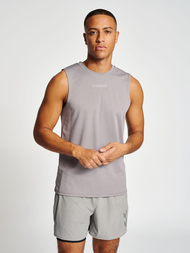 Hummel marškinėliai vyrams, pilki kaina ir informacija | Sportinė apranga vyrams | pigu.lt