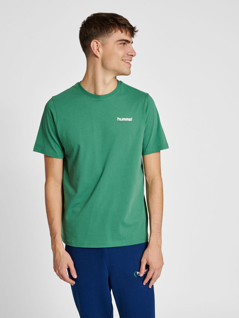 Hummel marškinėliai vyrams, žali цена и информация | Vyriški marškinėliai | pigu.lt