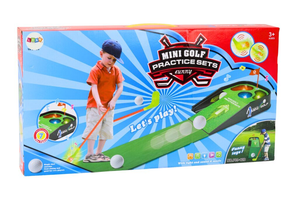 Žaislas mini golfo rinkinys su garso ir šviesos efektais, Lean Toys kaina ir informacija | Lavinamieji žaislai | pigu.lt