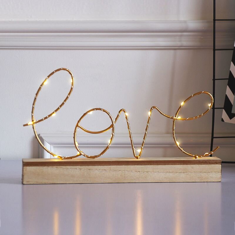Dekoracija su LED apšvietimu Love, 1 vnt. цена и информация | Dekoracijos šventėms | pigu.lt