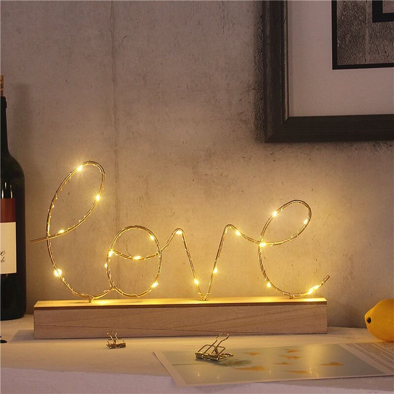 Dekoracija su LED apšvietimu Love, 1 vnt. цена и информация | Dekoracijos šventėms | pigu.lt