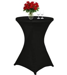 Kokteilinio stalo staltiesė, 80 cm, juoda kaina ir informacija | Staltiesės, servetėlės | pigu.lt