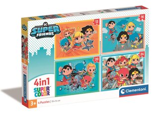 Dėlionių rinkinys 4in1 DC Super Friends Clementoni, 21520, 72 d. kaina ir informacija | Dėlionės (puzzle) | pigu.lt
