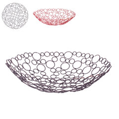 Vaisių krepšelis daržovių dubuo dekoratyvinis metalinis dubuo цена и информация | Посуда, тарелки, обеденные сервизы | pigu.lt