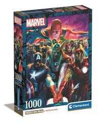 Dėlionė Marvel The Avengers Clementoni, 39915, 1000 d. kaina ir informacija | Dėlionės (puzzle) | pigu.lt