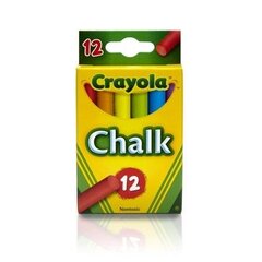 Цветные мелки Crayola, 12 шт. цена и информация | Принадлежности для рисования, лепки | pigu.lt