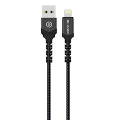 Blavec Cable Raptor braided - USB to Lightning - 2,4A 0,5 metres (CRA-UL24BG05) black-grey цена и информация | Кабели для телефонов | pigu.lt