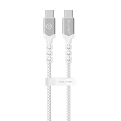 Blavec Cable Raptor braided - Type C to Type C - PD 60W 3A 2 metres (CRA-CC3WS20) white-silver цена и информация | Кабели для телефонов | pigu.lt