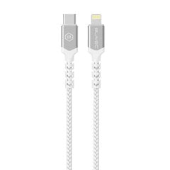 Blavec Cable Raptor braided - Type C to Lightning - PD 20W 2,4A 0,5 metres (CRA-CL24WS05) white-silver цена и информация | Кабели для телефонов | pigu.lt