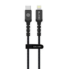 Blavec Cable Raptor braided - Type C to Lightning - PD 20W 2,4A 2 metres (CRA-CL24BG20) black-grey цена и информация | Кабели для телефонов | pigu.lt