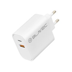 Blavec Wall charger BC2 - USB + Type C - QC 3.0 PD 20W (TCBC2-UCW20) white цена и информация | Зарядные устройства для телефонов | pigu.lt