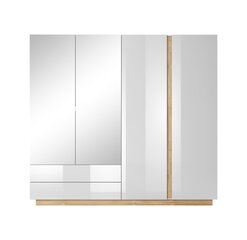 Шкаф Arco 220 белый глянец + дуб Grandson цена и информация | Шкафы | pigu.lt