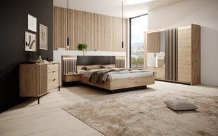 3-jų dalių miegamojo komplektas Tally, rudas цена и информация | Комплекты мебели для спальной комнаты | pigu.lt