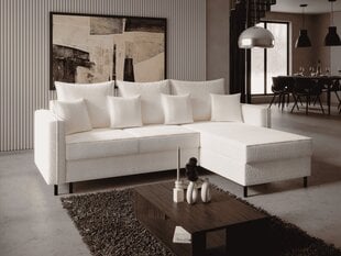 Kampinė sofa Alia Right, balta цена и информация | Комплекты мебели для спальной комнаты | pigu.lt