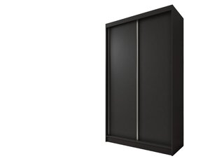 Spinta, 150x61x216 cm, juoda цена и информация | Шкафы | pigu.lt