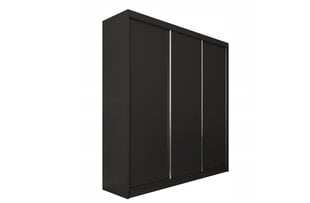 Spinta Bianco, 180x61x216 cm, juoda цена и информация | Шкафы | pigu.lt