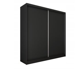 Spinta Bianco, 200x61x216 cm, juoda цена и информация | Шкафы | pigu.lt