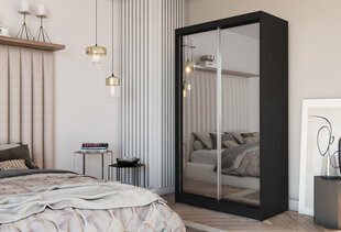 Spinta Debora, 120x61x216 cm, juoda цена и информация | Шкафы | pigu.lt