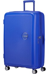 American Tourister средний чемодан Soundbox Spinner Expandable 67см, Cobalt Blue цена и информация | Чемоданы, дорожные сумки | pigu.lt