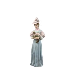 Royal Dux Bohemia statulėlė Dama su šunimi, 25.7 cm kaina ir informacija | Interjero detalės | pigu.lt